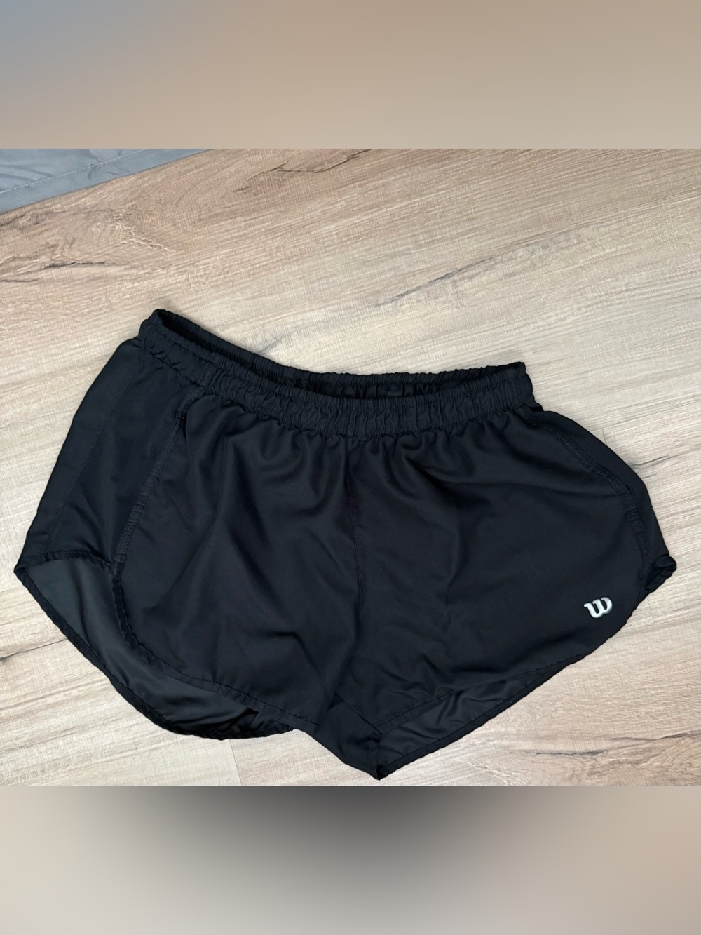 Wilson Black Women's Athletic Running Shorts with Logo